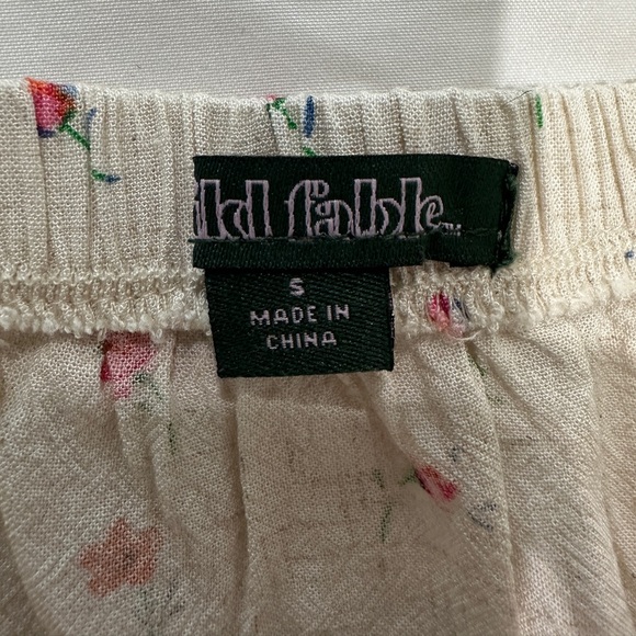 Wild fable cream floral ruched high waste mini skirt casual summer vacation S - Picture 12 of 12